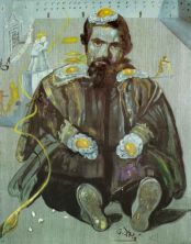 Haga click para ver la imagen ampliada 1982_06_velazquez dying behind the window on the left side out of which a spoon projects 1982.jpg